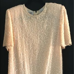 Rose Sequin Evening Mother-Of-The-Bride Dress